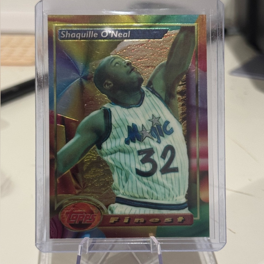 🔥 1994 Shaquille O’Neal Topps Finest Refractor. Orlando Magic